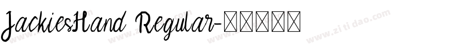 JackiesHand Regular字体转换